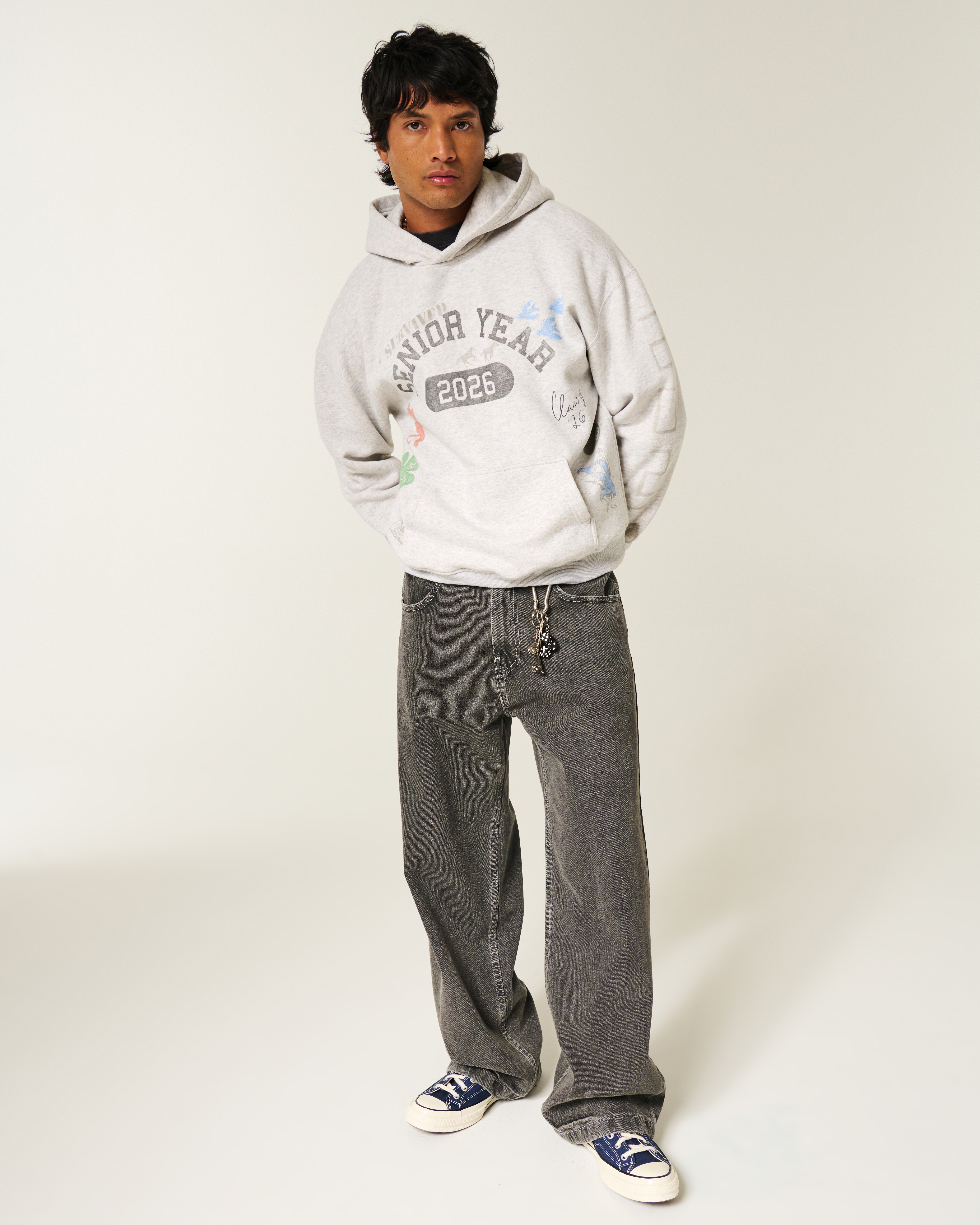 Boxy Senior Year 2026 Graphic Hoodie