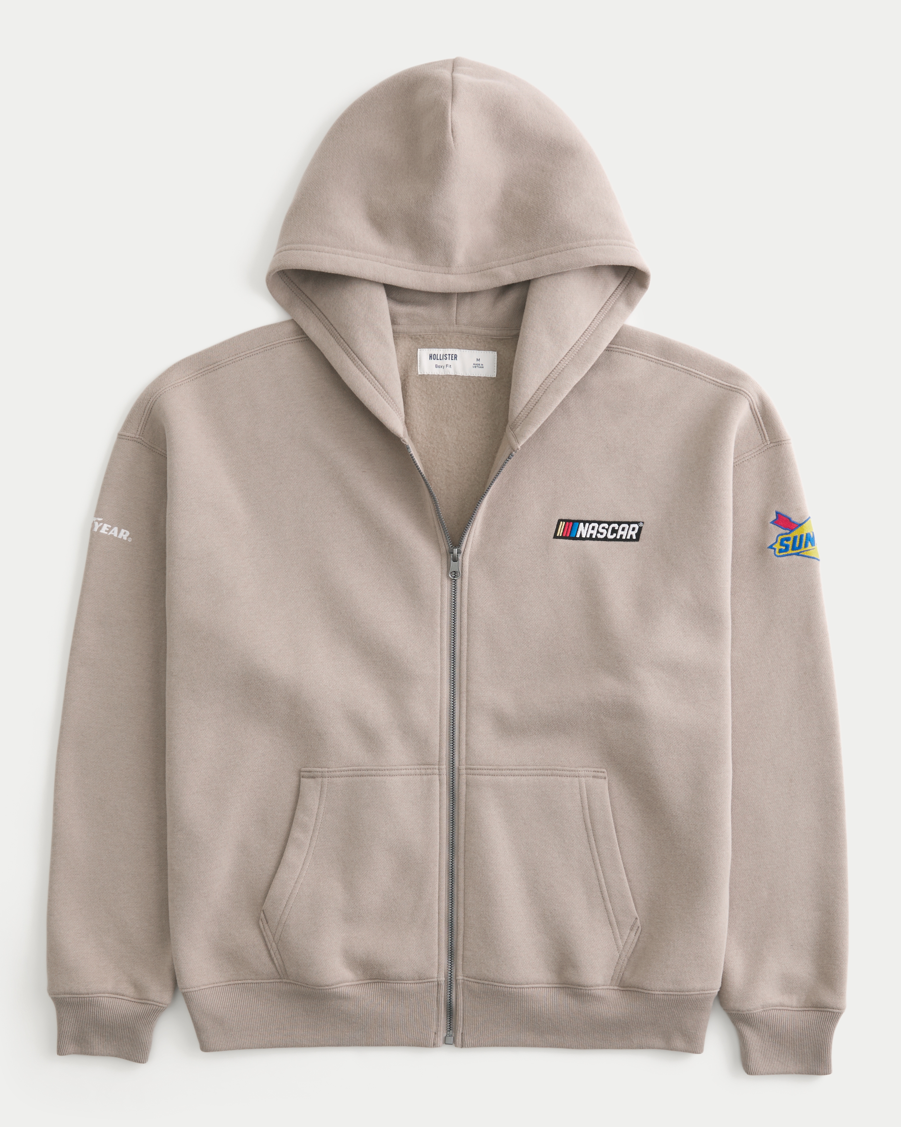 Boxy Zip-Up NASCAR Graphic Hoodie