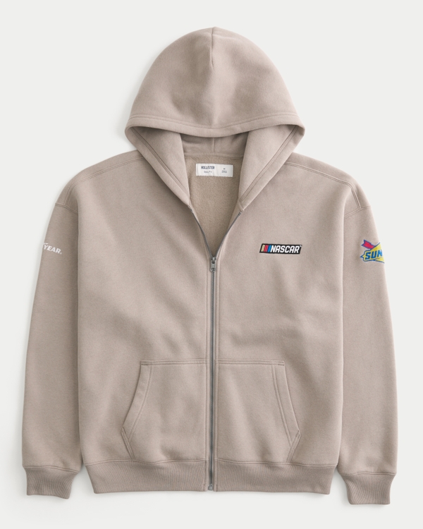 Boxy Zip-Up NASCAR Graphic Hoodie