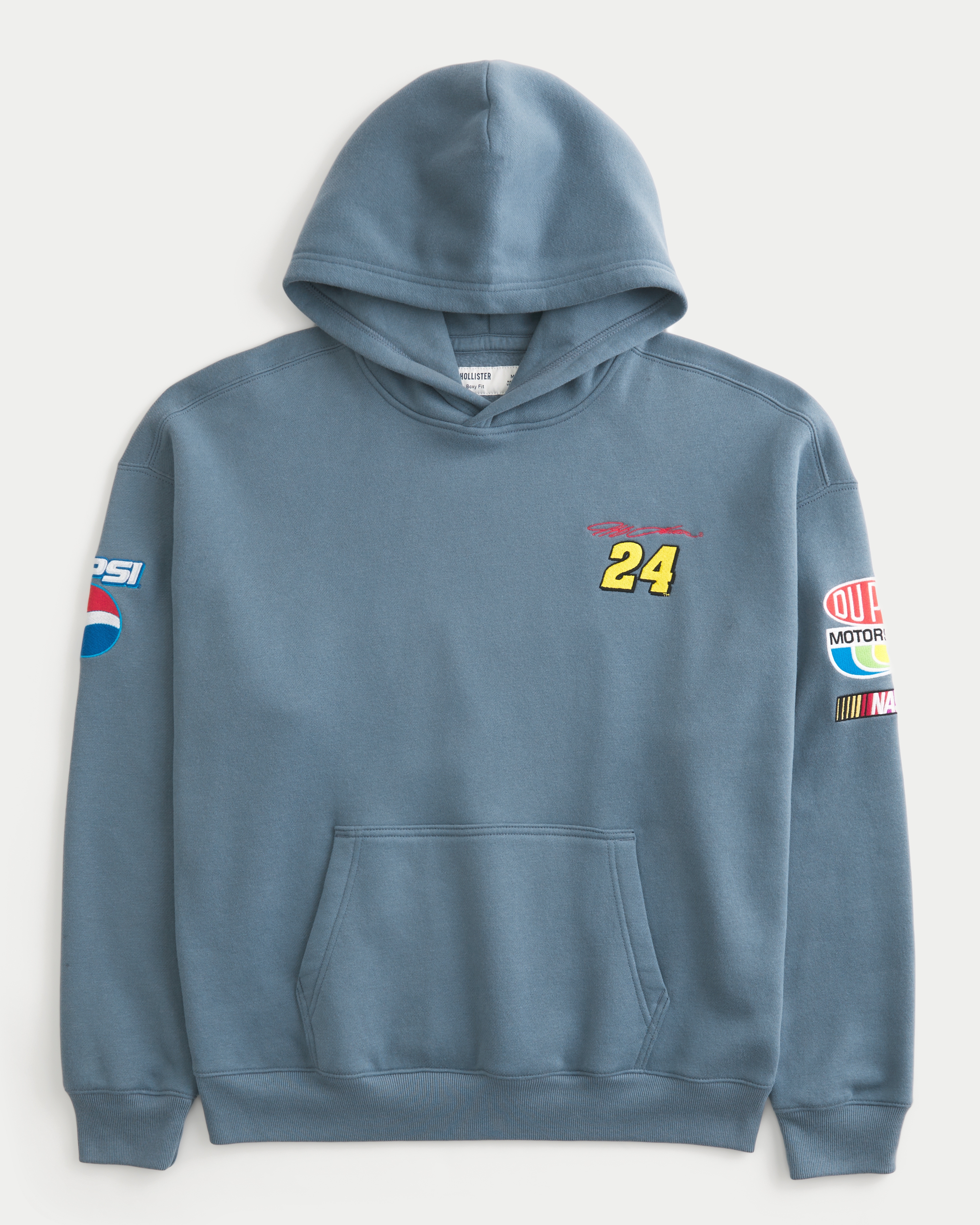 Boxy Zip-Up NASCAR Jeff Gordon Graphic Hoodie