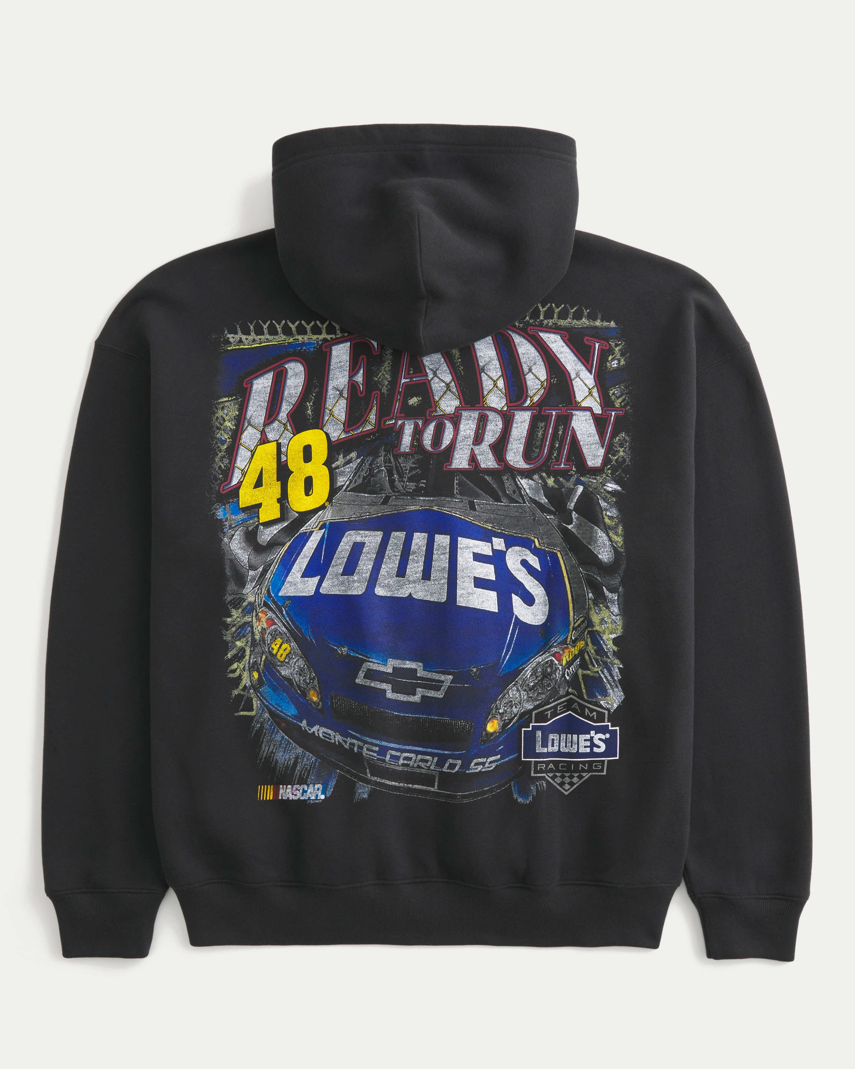 Boxy Zip-Up Jimmie Johnson Team Lowe's NASCAR Graphic Hoodie
