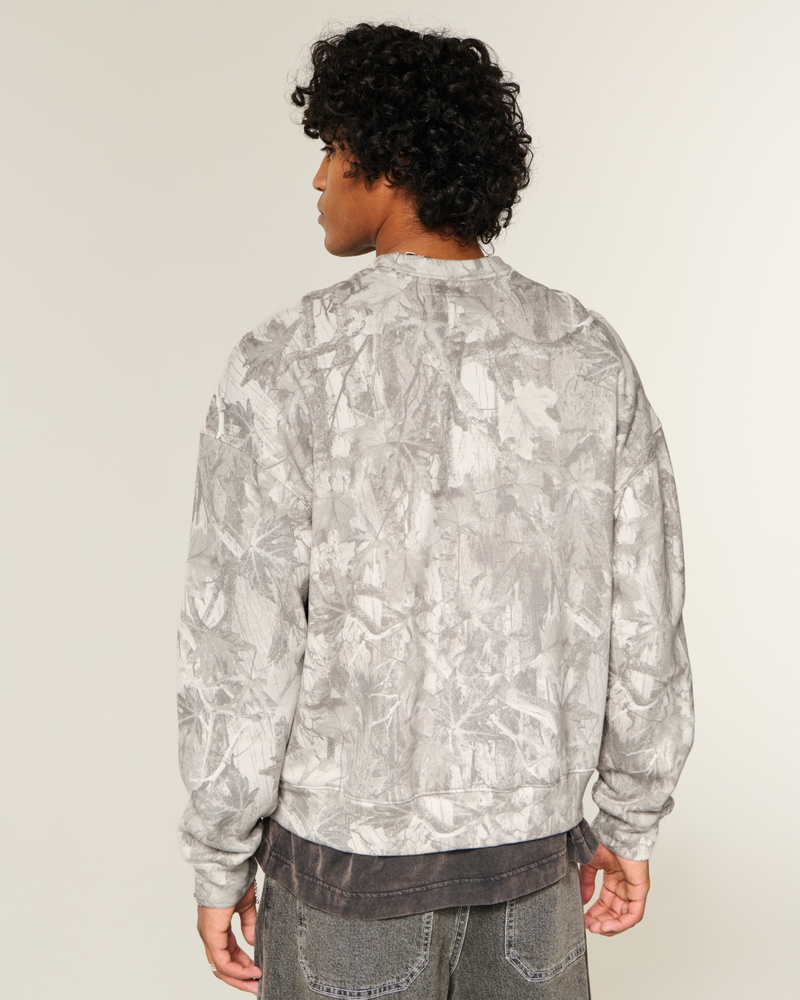 Boxy Camo Crew Sweatshirt