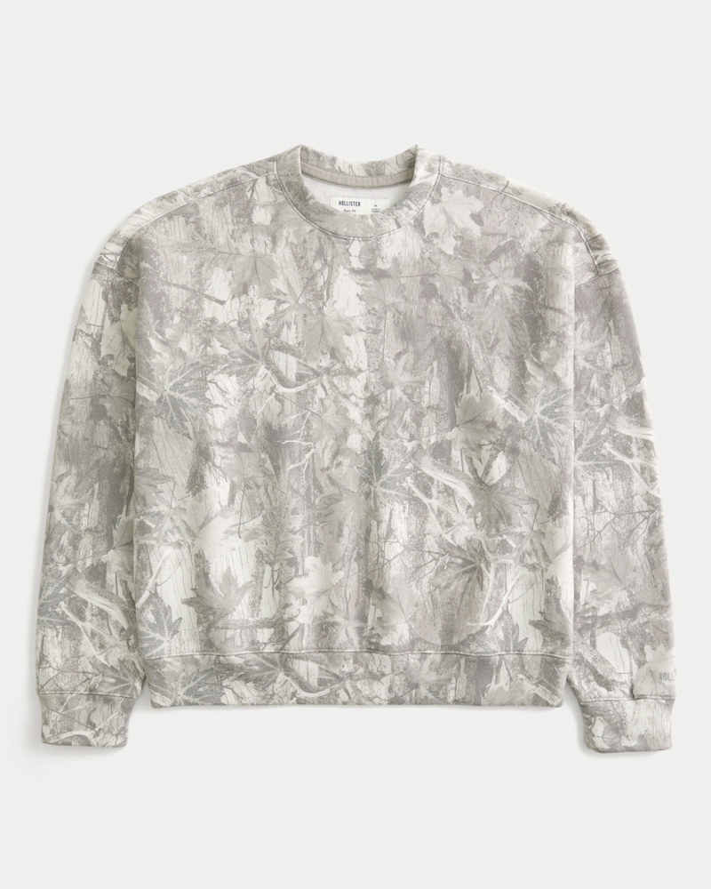Boxy Camo Crew Sweatshirt