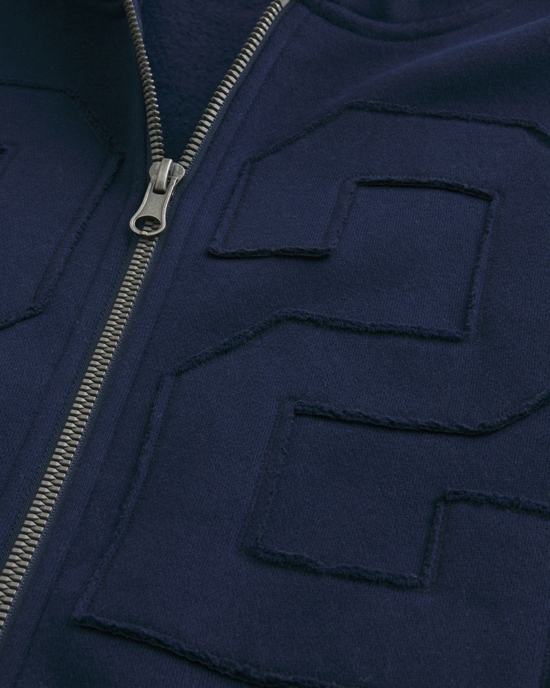 メンズ ボクシージップアップ数字グラフィックフーディー | メンズ