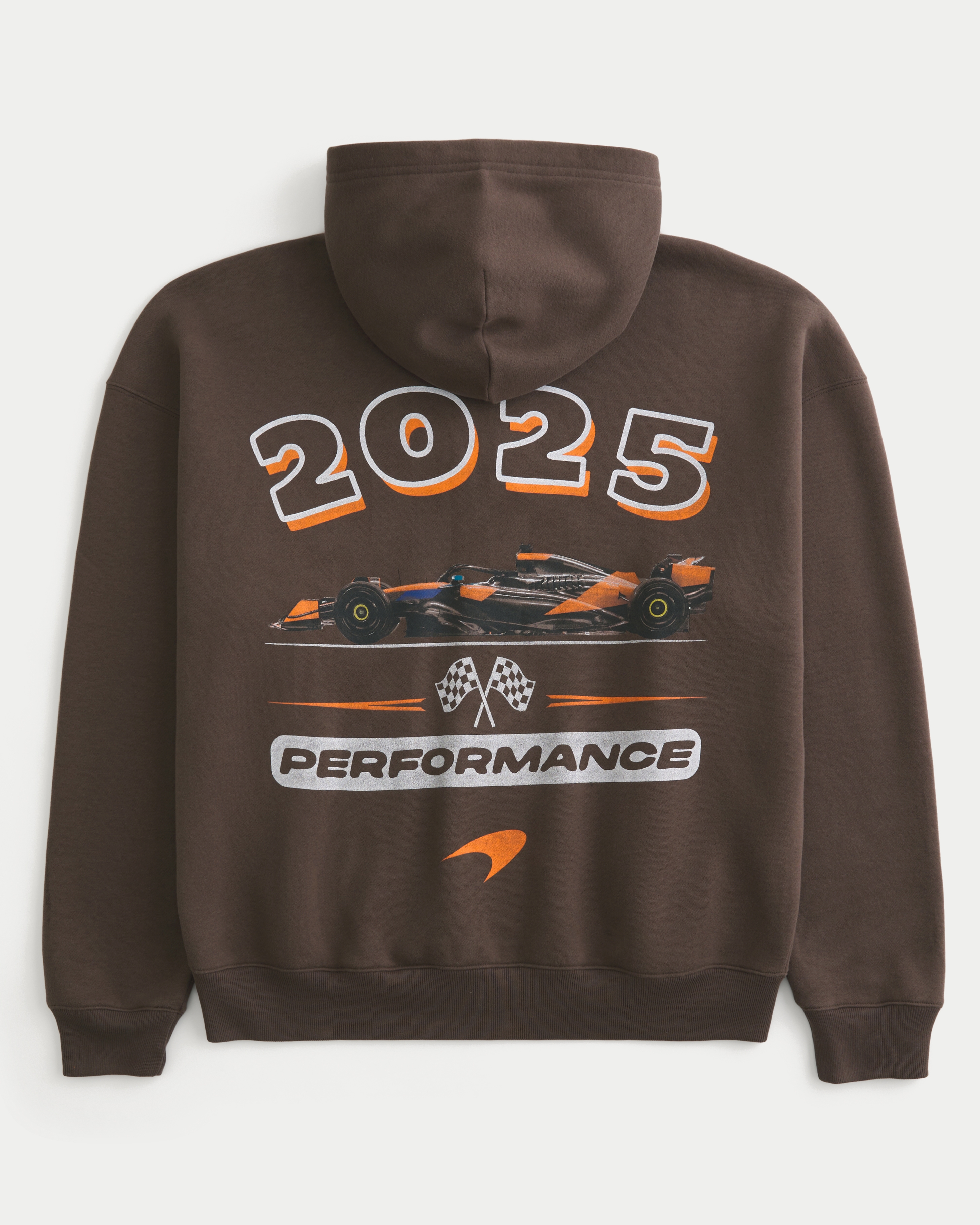 Boxy McLaren Graphic Zip-Up Hoodie