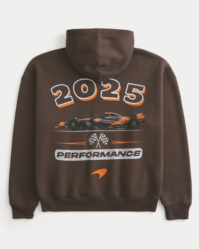 Boxy McLaren Graphic Zip-Up Hoodie