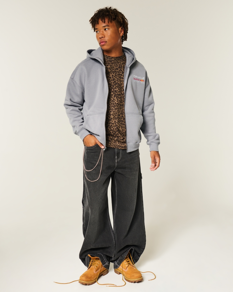 Boxy Oracle Red Bull Racing Graphic Zip-Up Hoodie