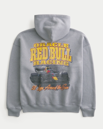 Men's Boxy Oracle Red Bull Racing Graphic Zip-Up Hoodie