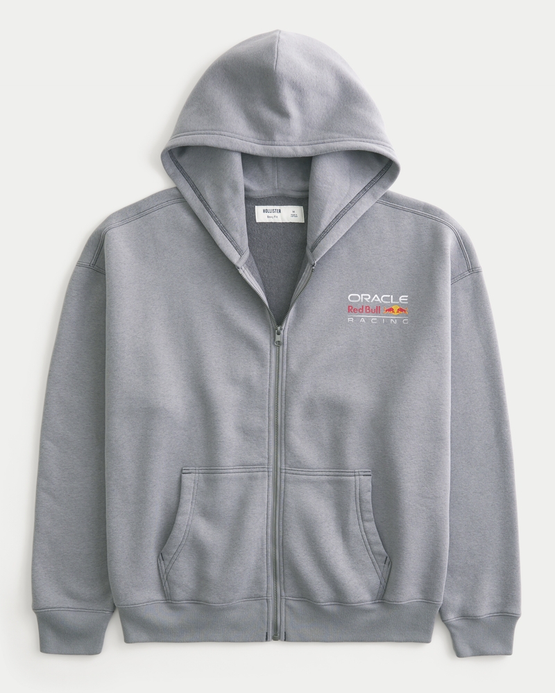 Boxy Oracle Red Bull Racing Graphic Zip-Up Hoodie