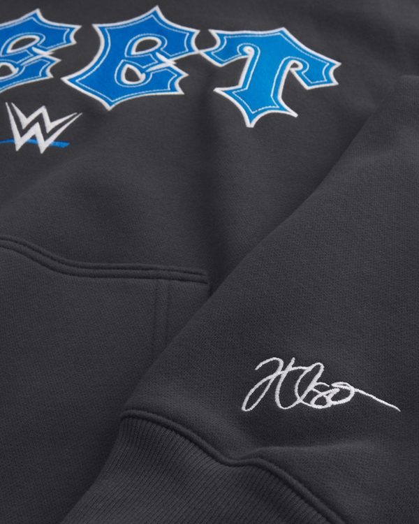 Boxy Yeet Graphic Hoodie, Faded Black view 2