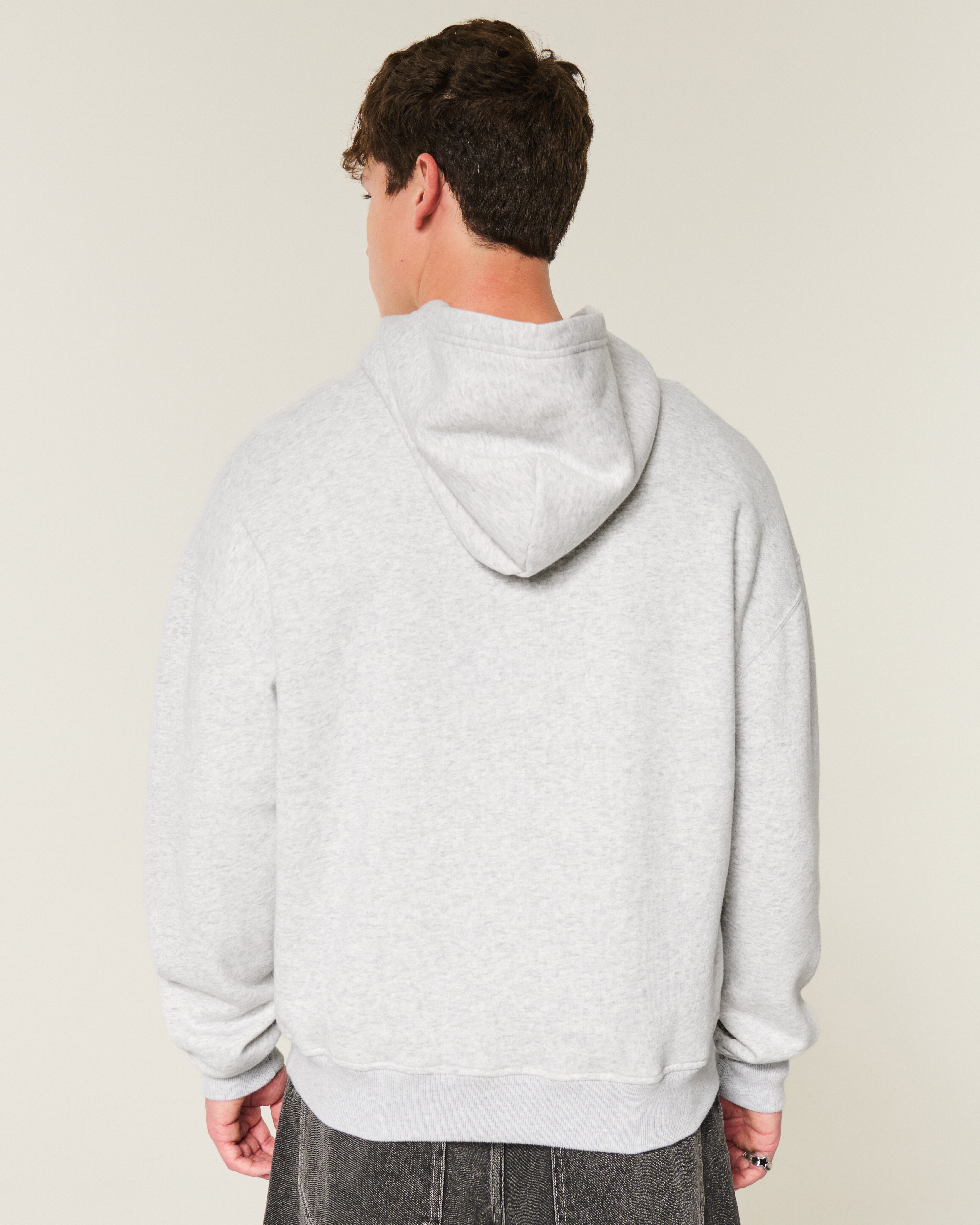 Boxy Flame Graphic Hoodie
