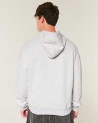 Boxy Flame Graphic Hoodie