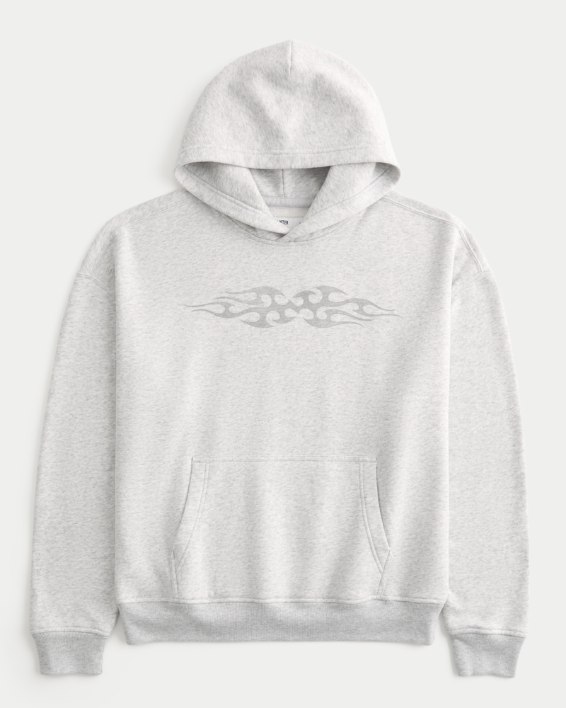Men's Boxy Flame Graphic Hoodie | Men's Tops | HollisterCo.com