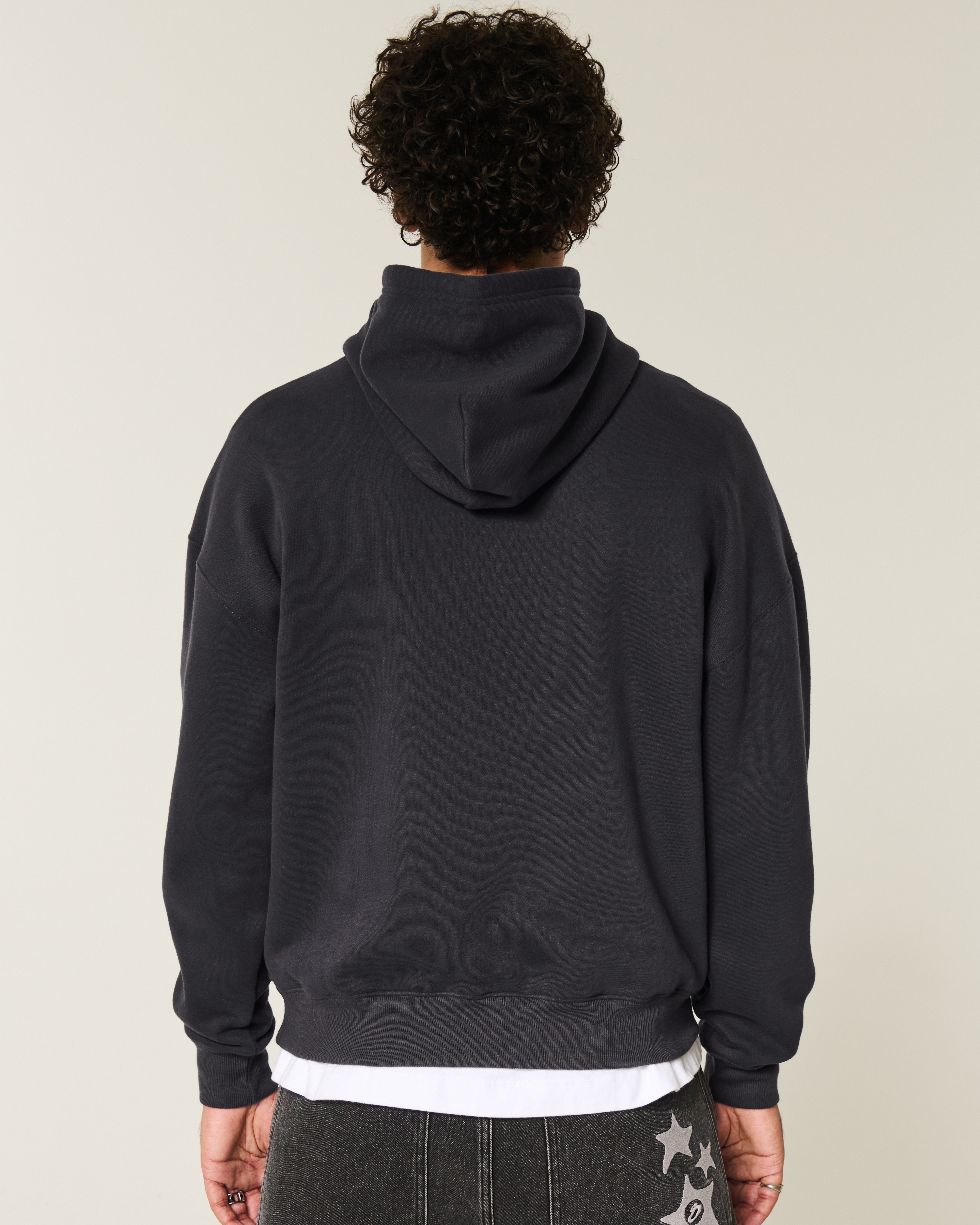 Boxy Skull Graphic Hoodie