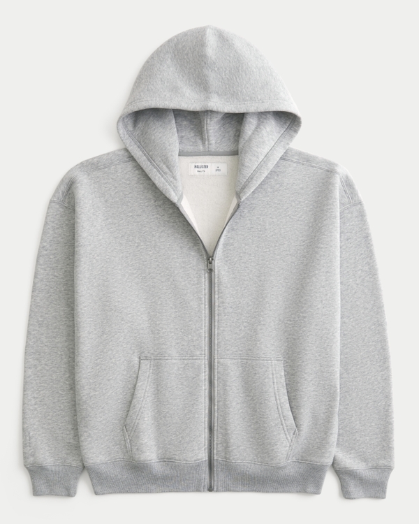 Boxy Zip-Up Hoodie
