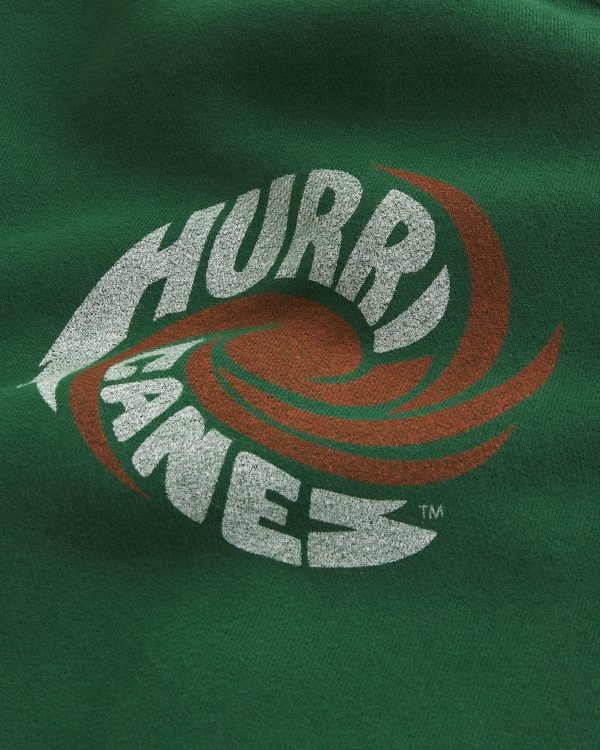 Boxy University of Miami Hurricanes Graphic Hoodie