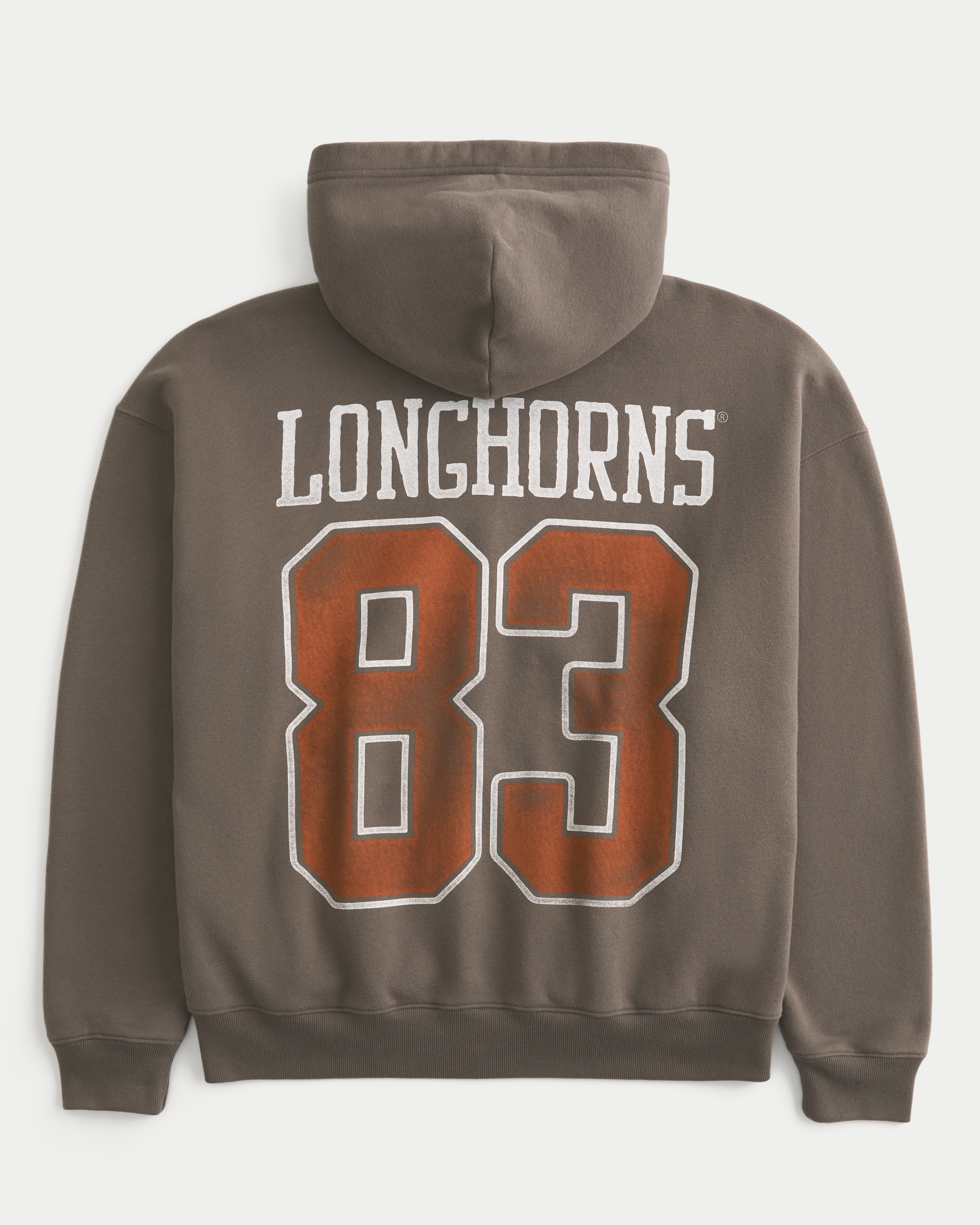 Boxy Zip-Up University of Texas at Austin Longhorns Graphic Hoodie