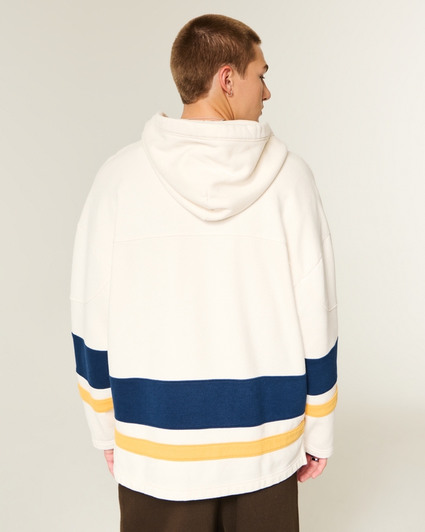 University of Notre Dame Fighting Irish Graphic Hockey Jersey Hoodie, Cream view 2