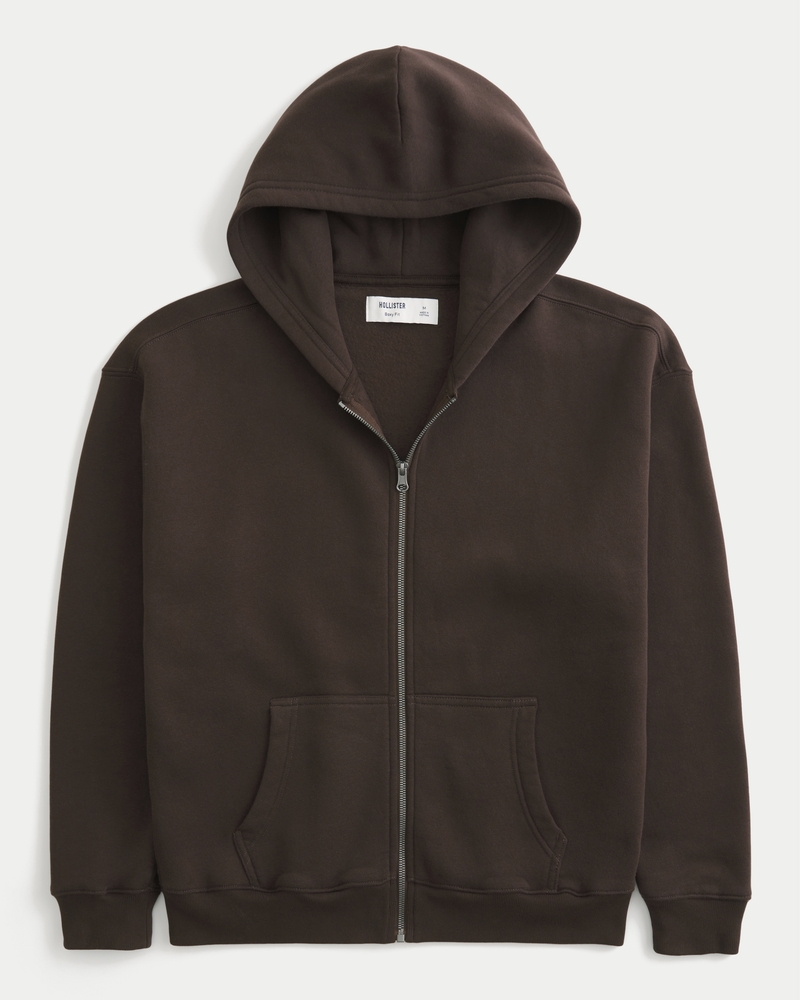 Boxy Zip-Up Hoodie