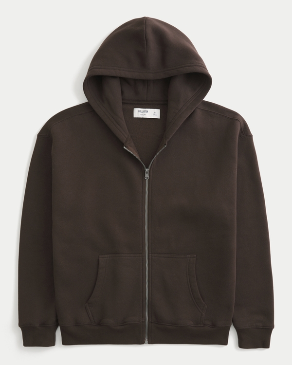Boxy Zip-Up Hoodie