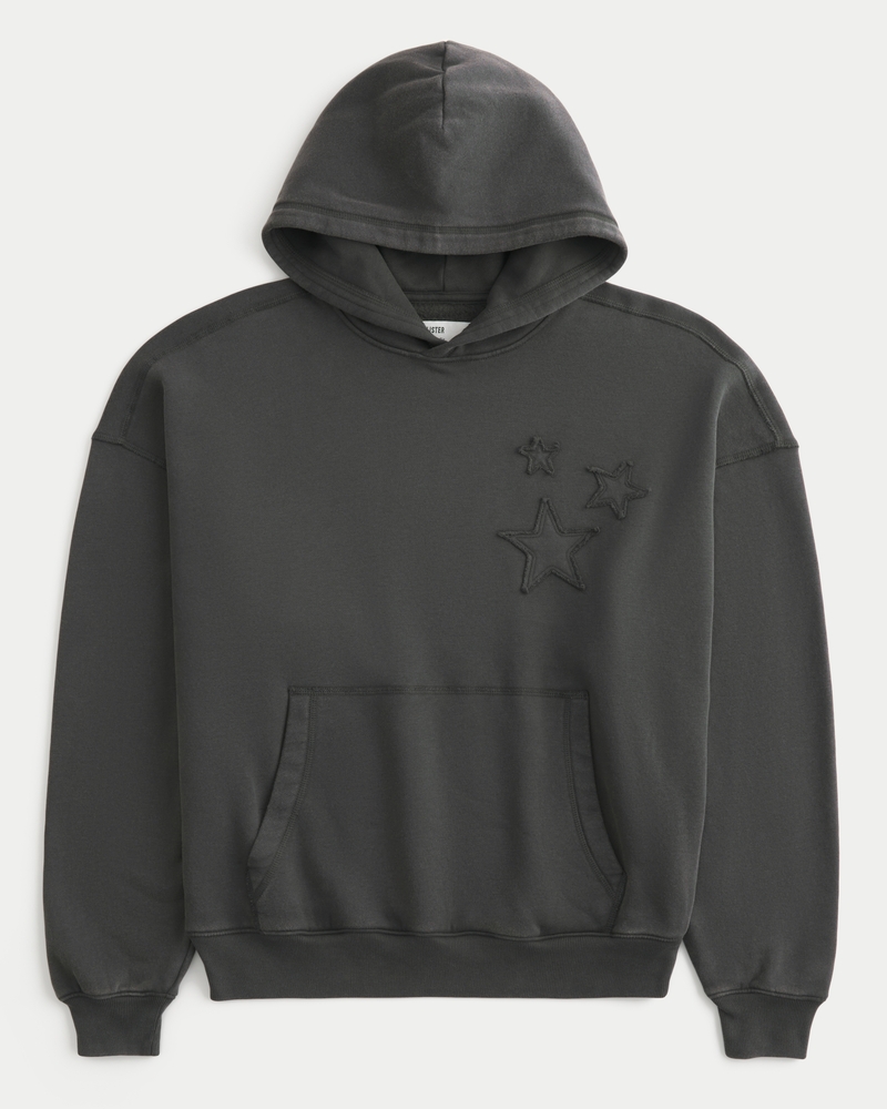 Baggy Cinch Star Applique Hoodie