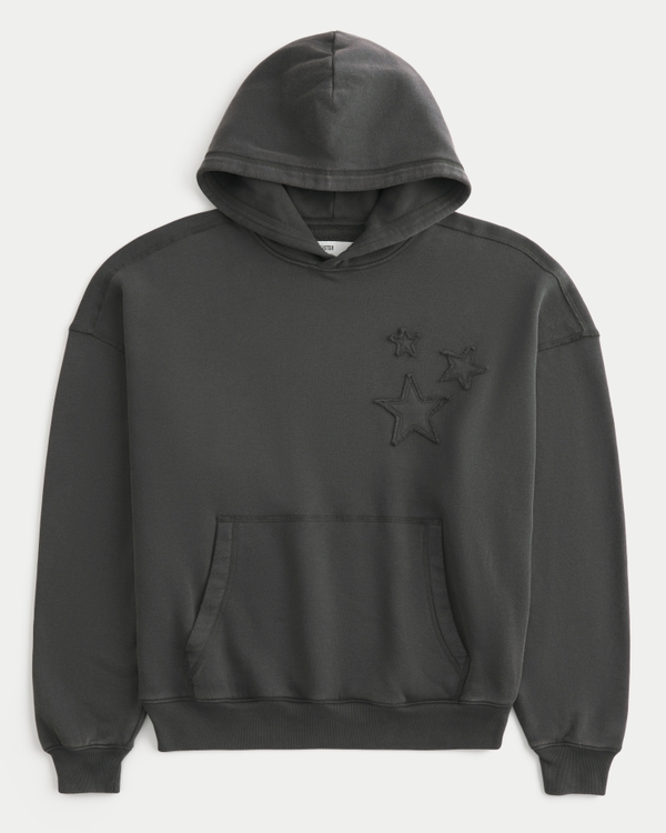 Baggy Cinch Star Applique Hoodie