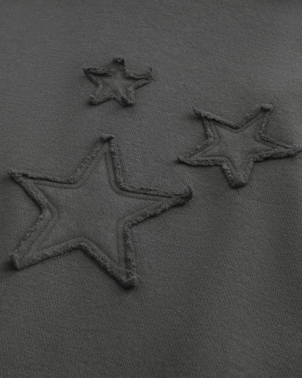 Baggy Cinch Star Applique Hoodie