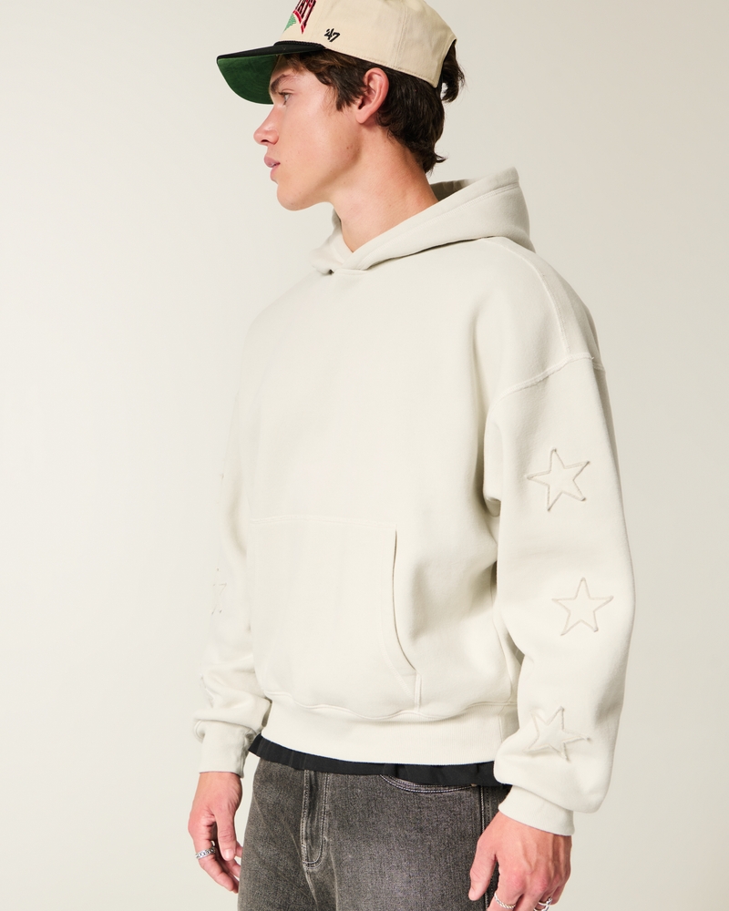 Baggy Cinch Star Applique Hoodie