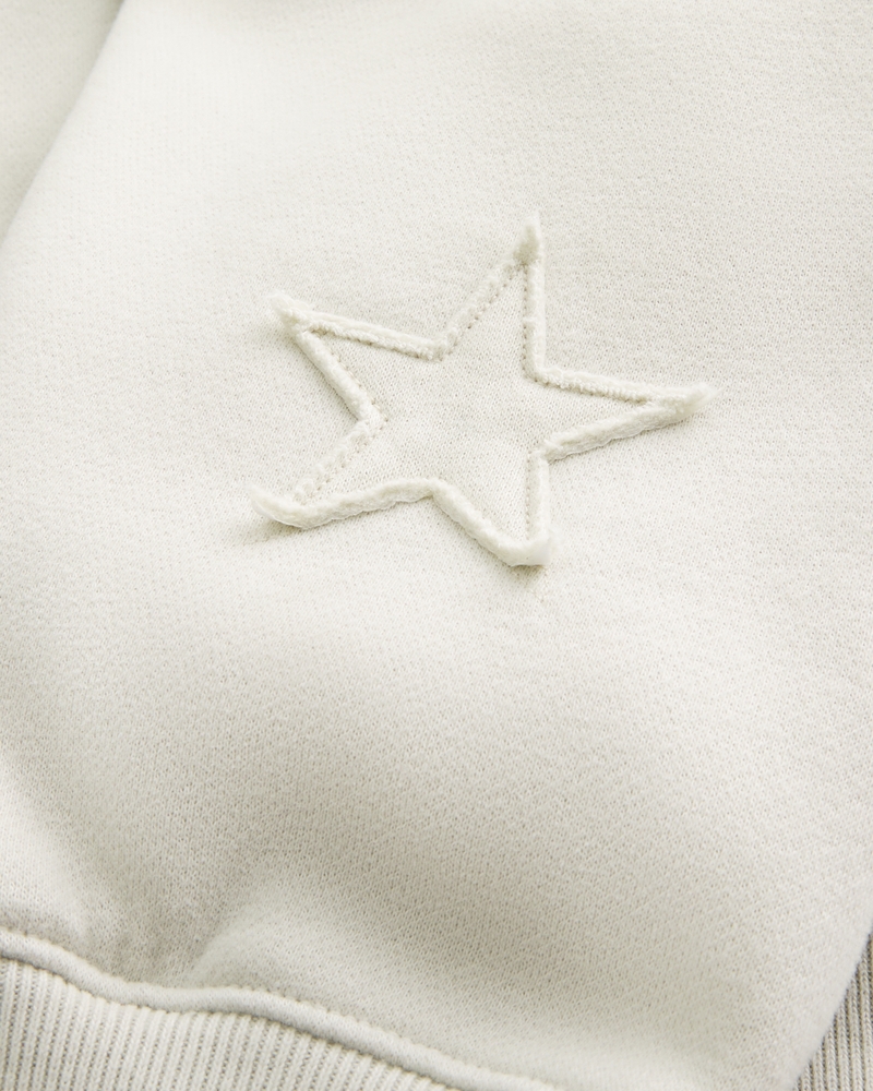 Baggy Cinch Star Applique Hoodie