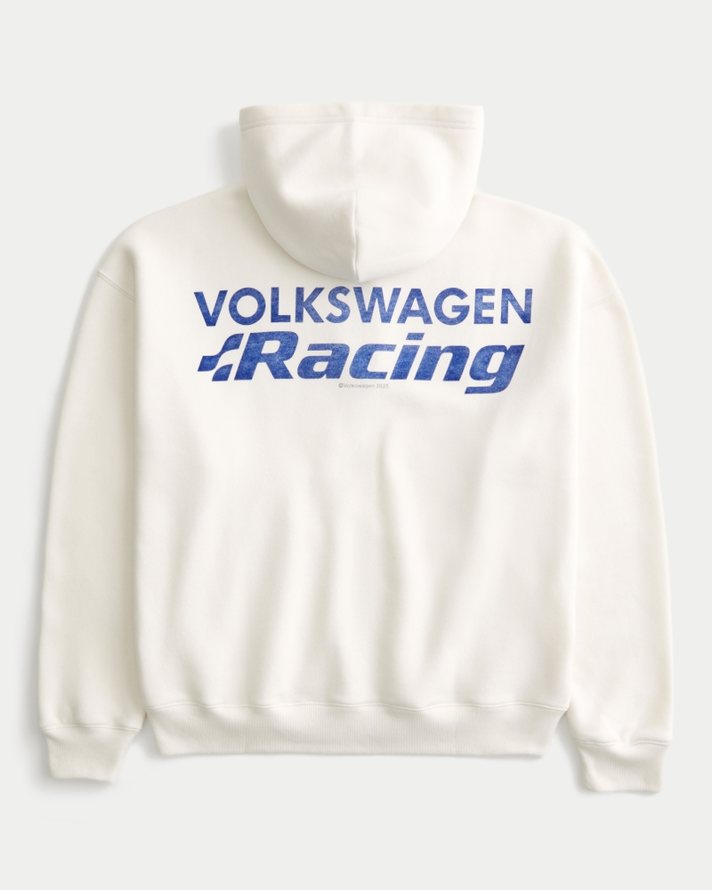 Boxy Volkswagen Racing Graphic Zip-Up Hoodie