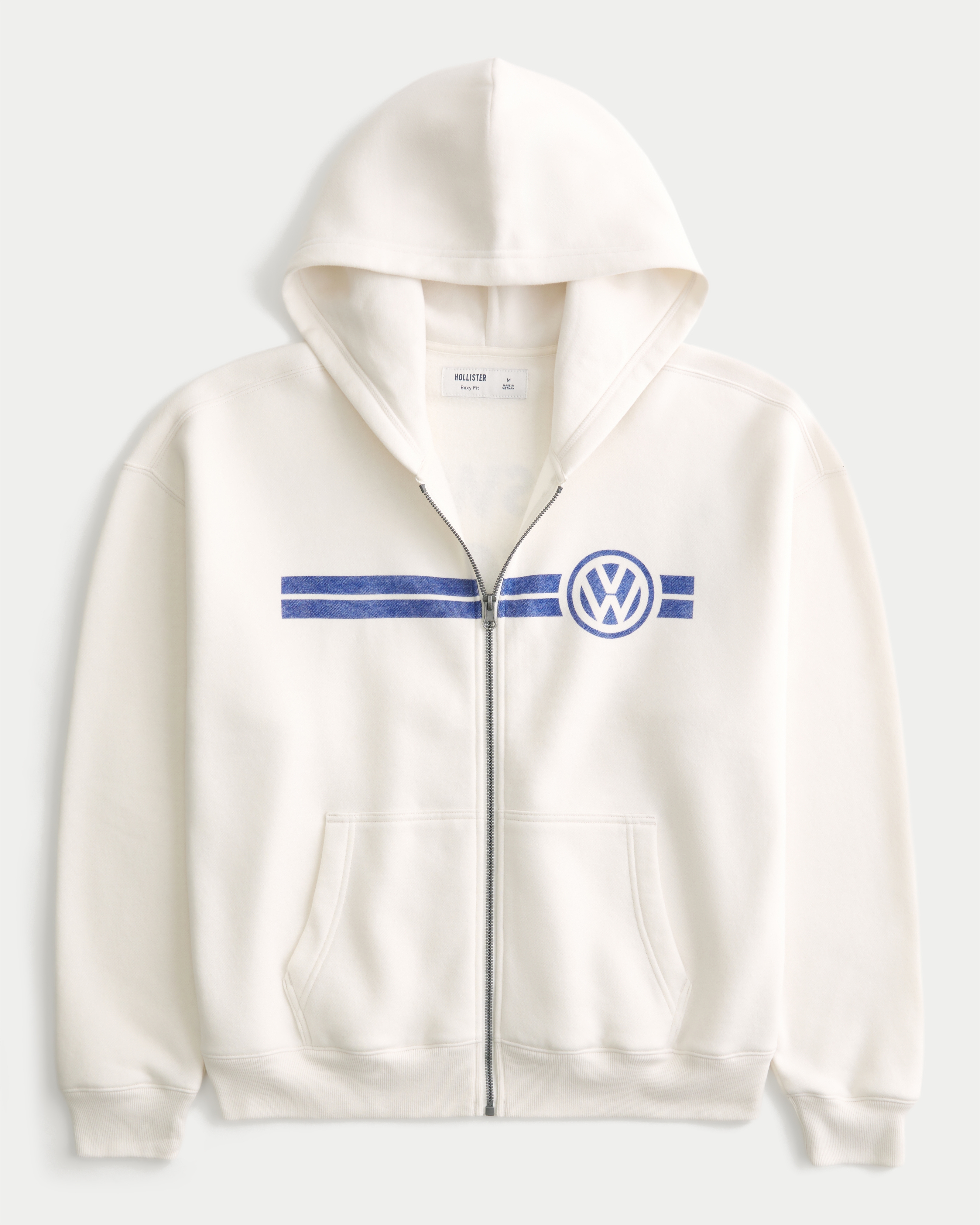 Boxy Volkswagen Racing Graphic Zip-Up Hoodie