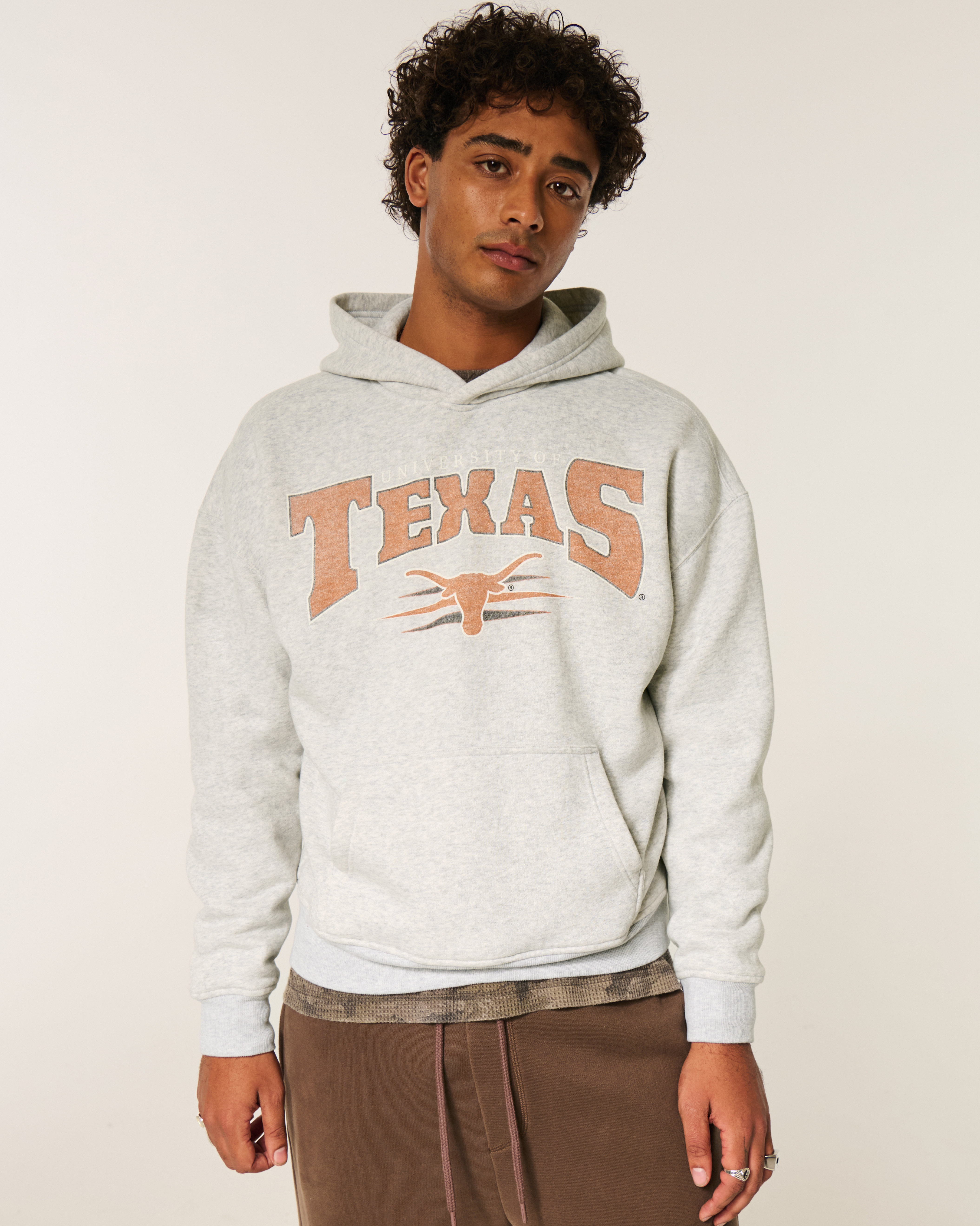 Boxy University of Texas at Austin Longhorns Graphic Hoodie