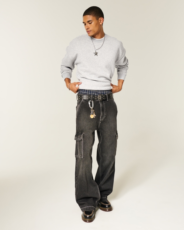 Boxy Crew Sweatshirt, Heather Gray view 2