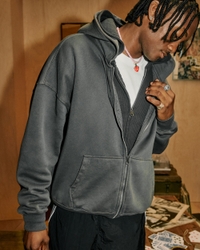 Boxy Zip-Up Hoodie