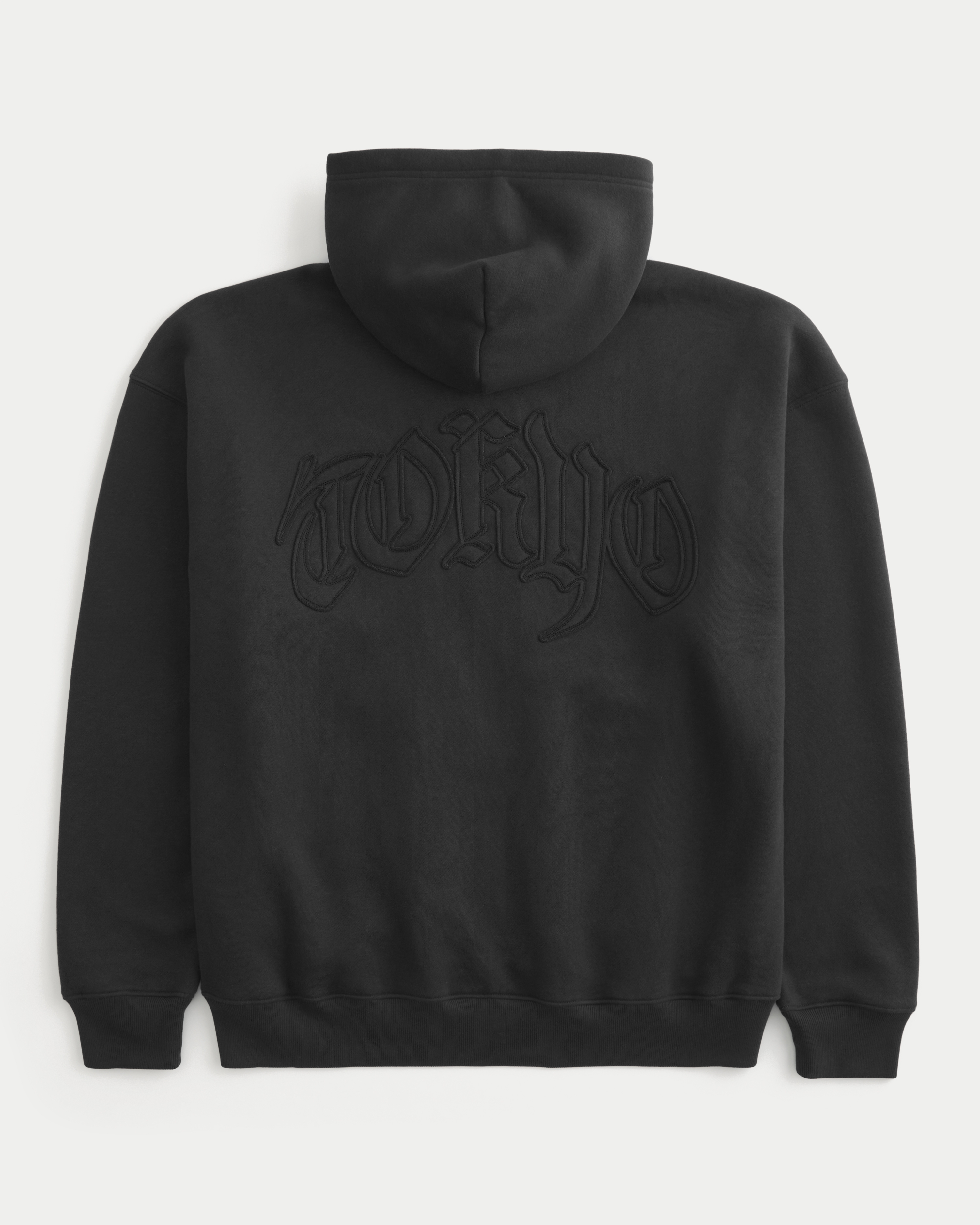 Boxy Zip-Up Tokyo Graphic Hoodie