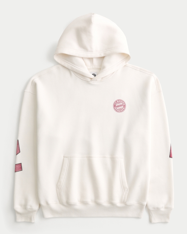 FC Bayern München Graphic Hoodie, Cream view 2