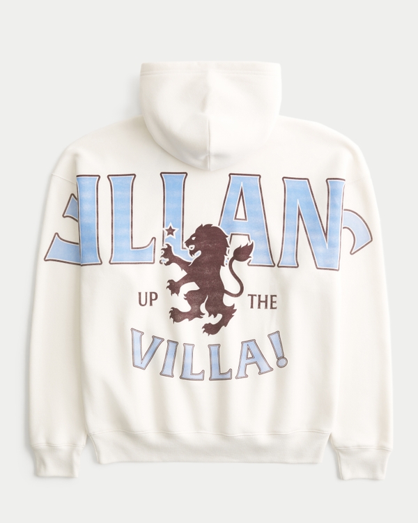 Aston Villa F.C. Graphic Hoodie, Cream view 1