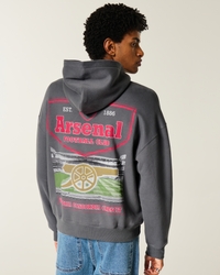 Boxy Zip-Up Arsenal F.C. Graphic Hoodie