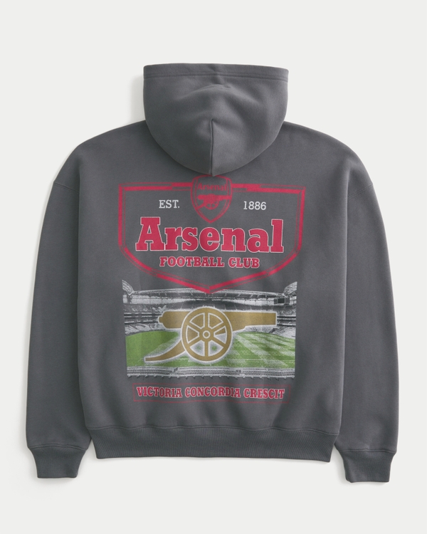 Boxy Zip-Up Arsenal F.C. Graphic Hoodie