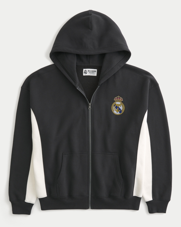 Boxy Real Madrid CF Graphic Zip-Up Hoodie