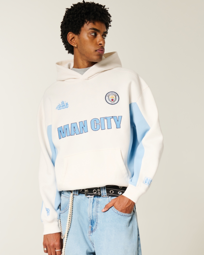 Relaxed Manchester City Graphic Hoodie