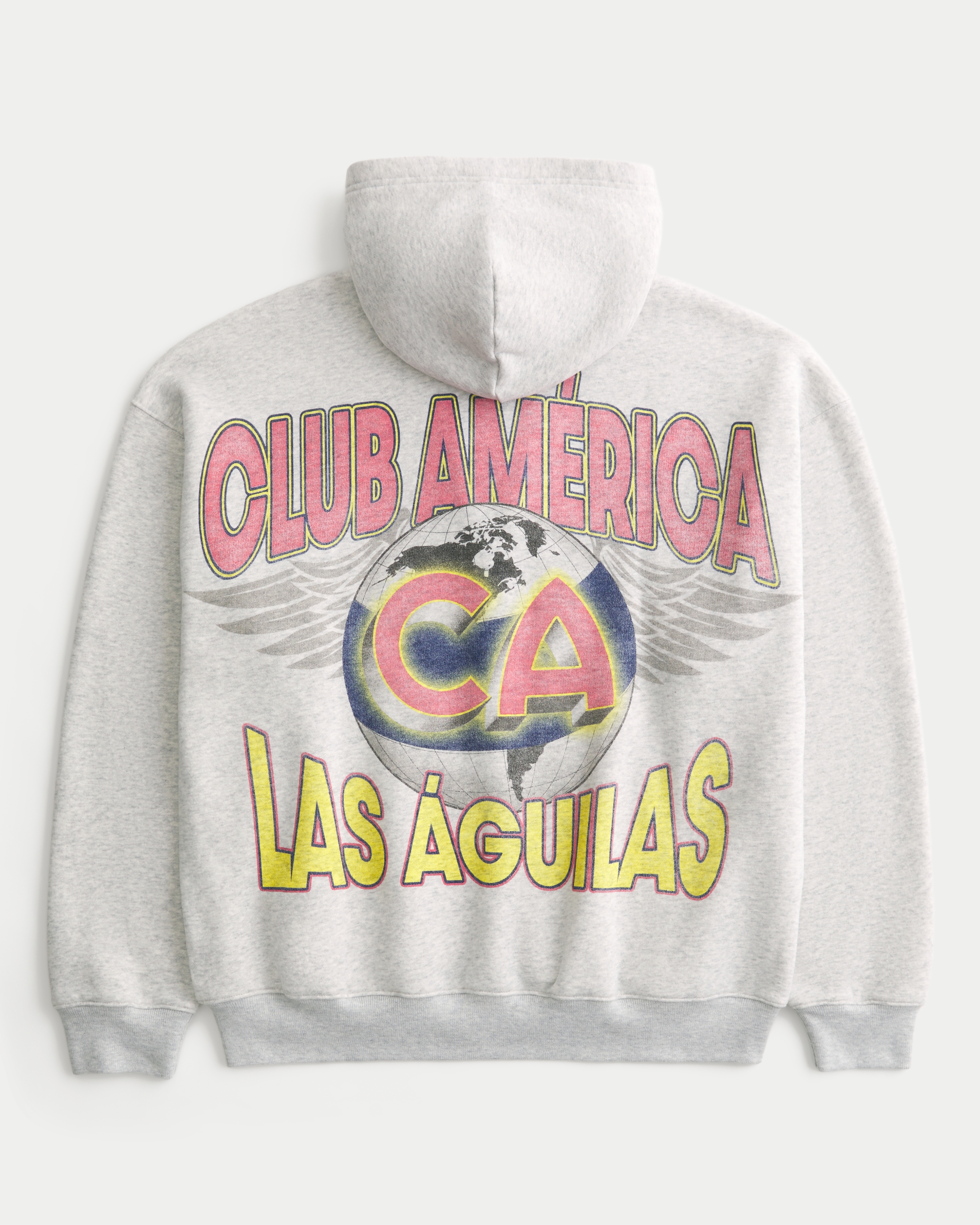 Boxy Zip-Up Club América Las Águilas Graphic Hoodie