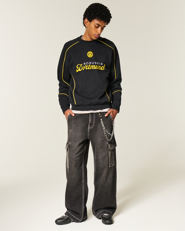 Boxy Borussia Dortmund Graphic Crew Sweatshirt