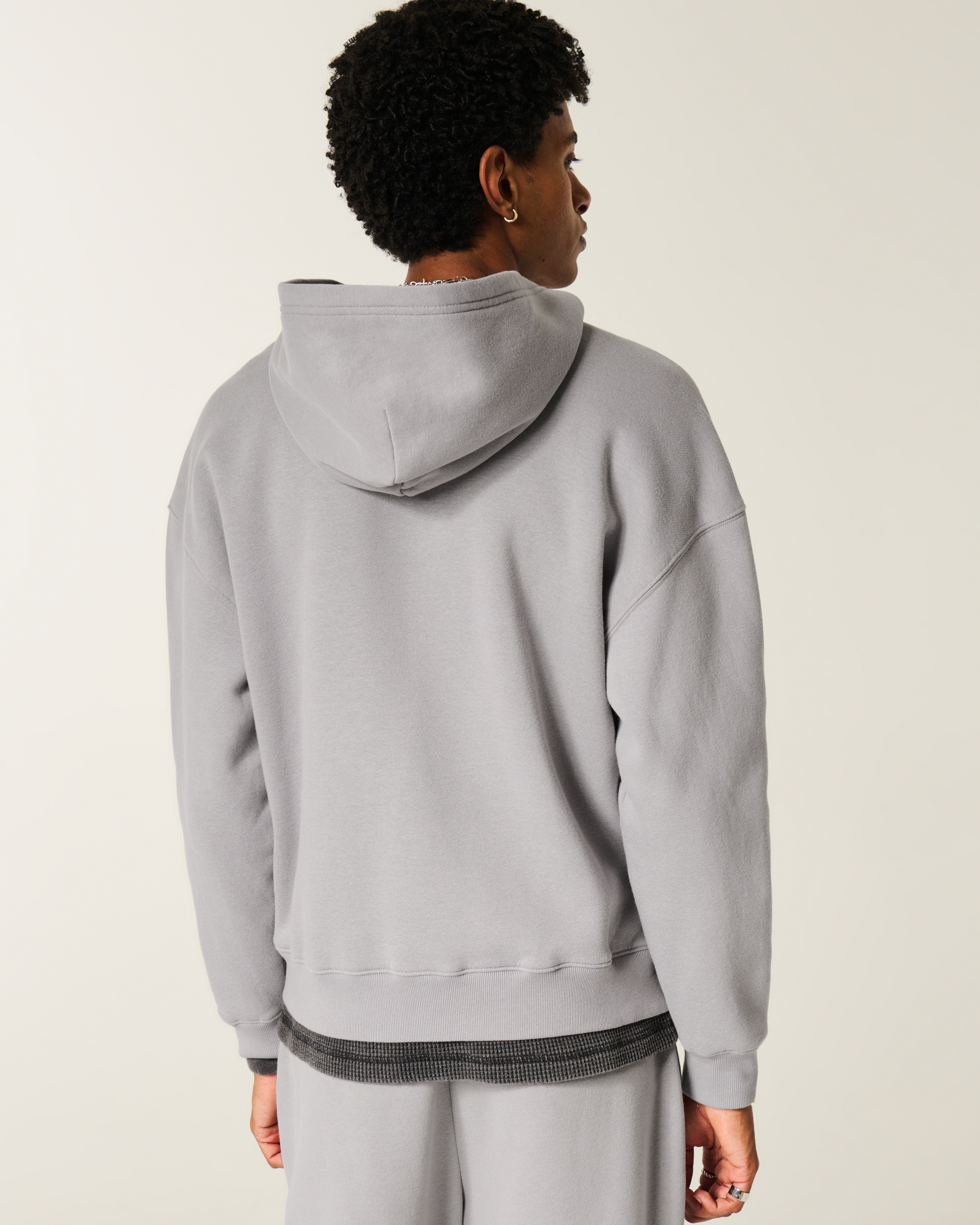 Boxy Zip-Up Double Snake Graphic Hoodie