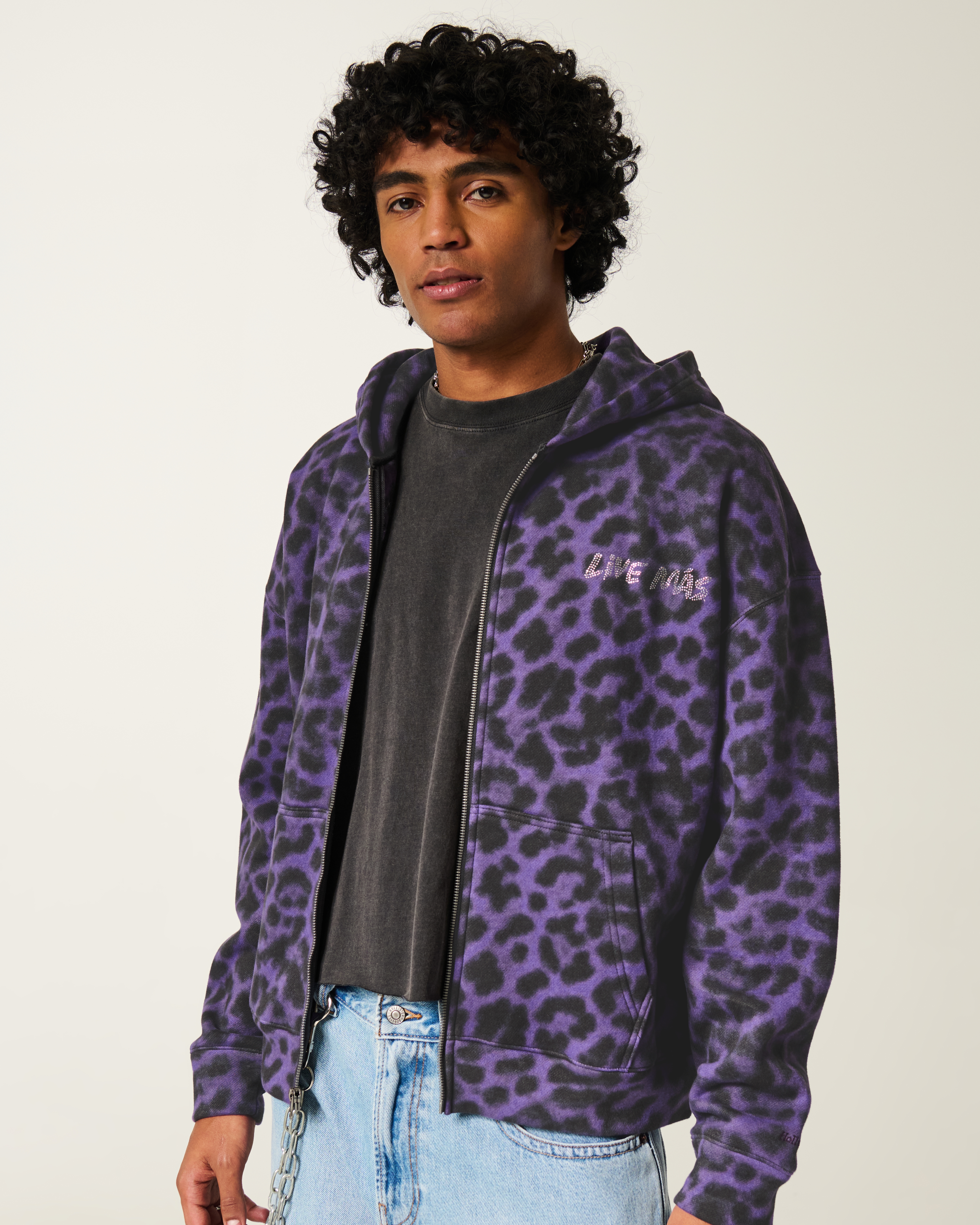 Hollister x Taco Bell Boxy Graphic Zip-Up Hoodie