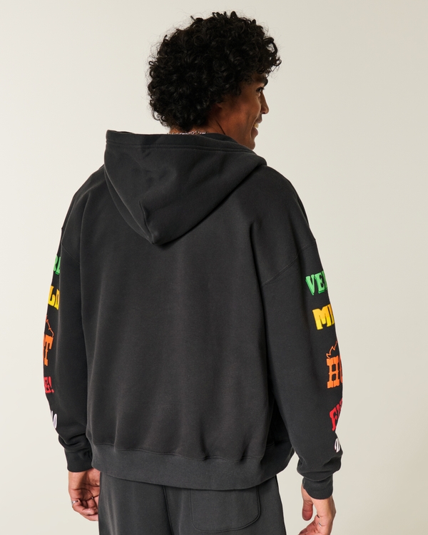 Hollister x Taco Bell Boxy Graphic Zip-Up Hoodie