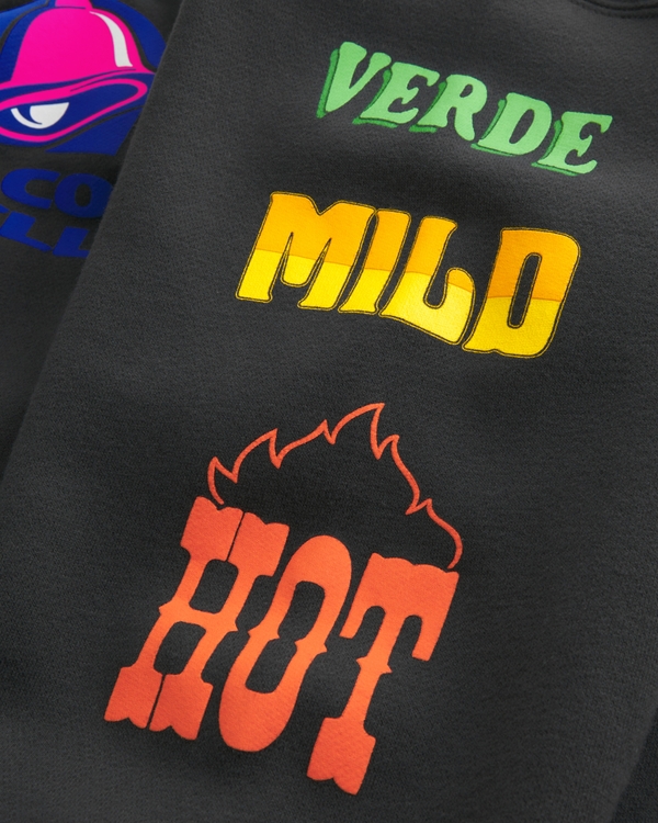 Hollister x Taco Bell Boxy Graphic Zip-Up Hoodie