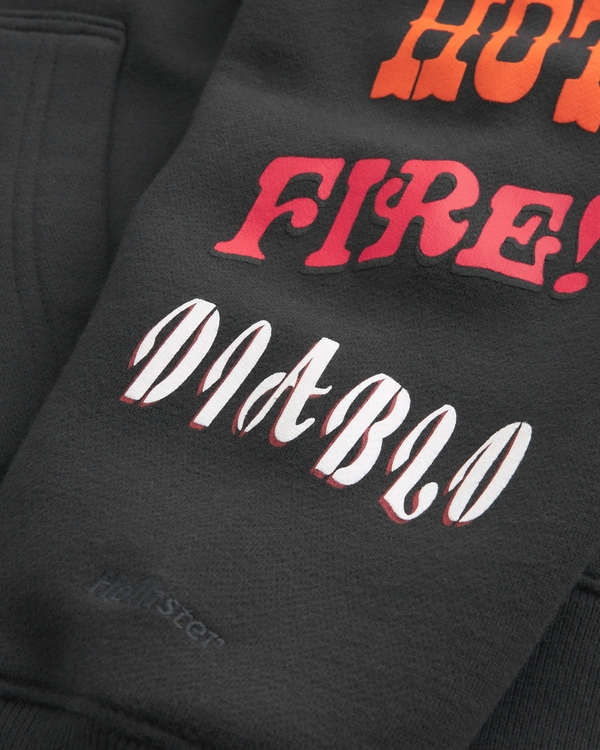 Hollister x Taco Bell Boxy Graphic Zip-Up Hoodie