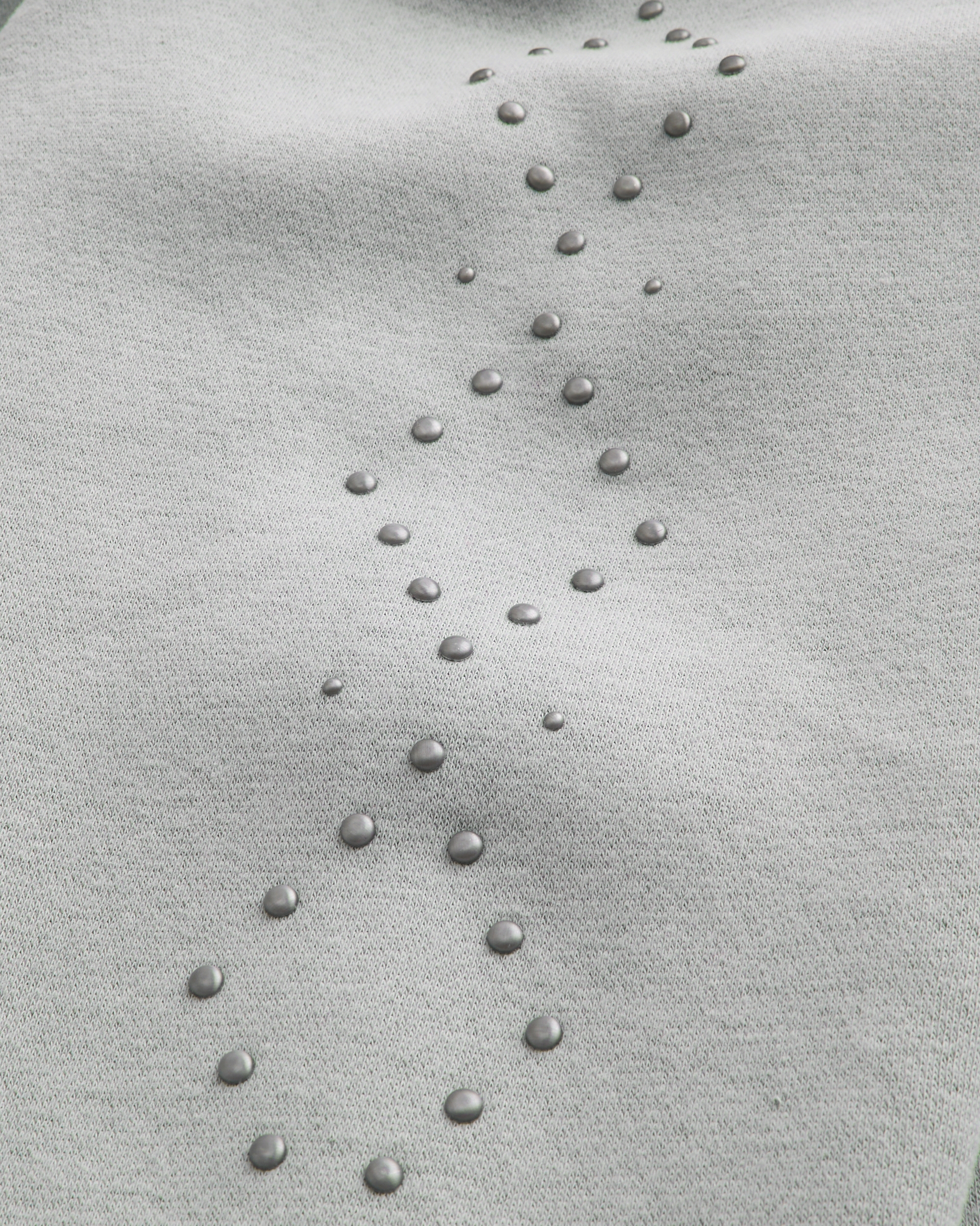 Rectangle Fit Studded Zip-Up Hoodie