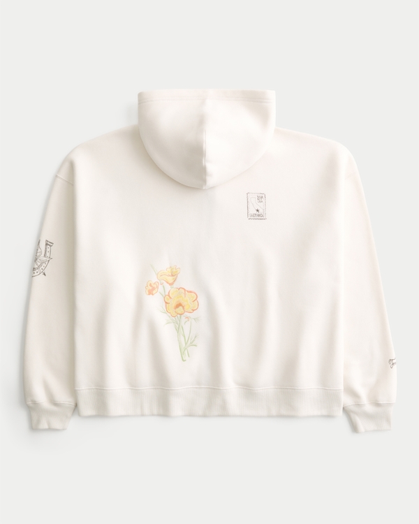 Rectangle Fit Los Angeles Graphic Zip-Up Hoodie